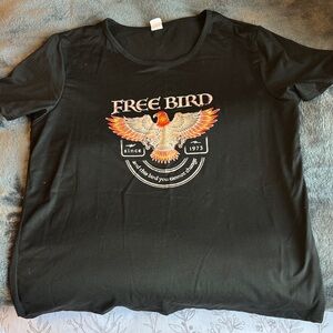 Black 'Free Bird' Graphic T-Shirt